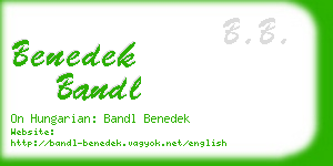 benedek bandl business card